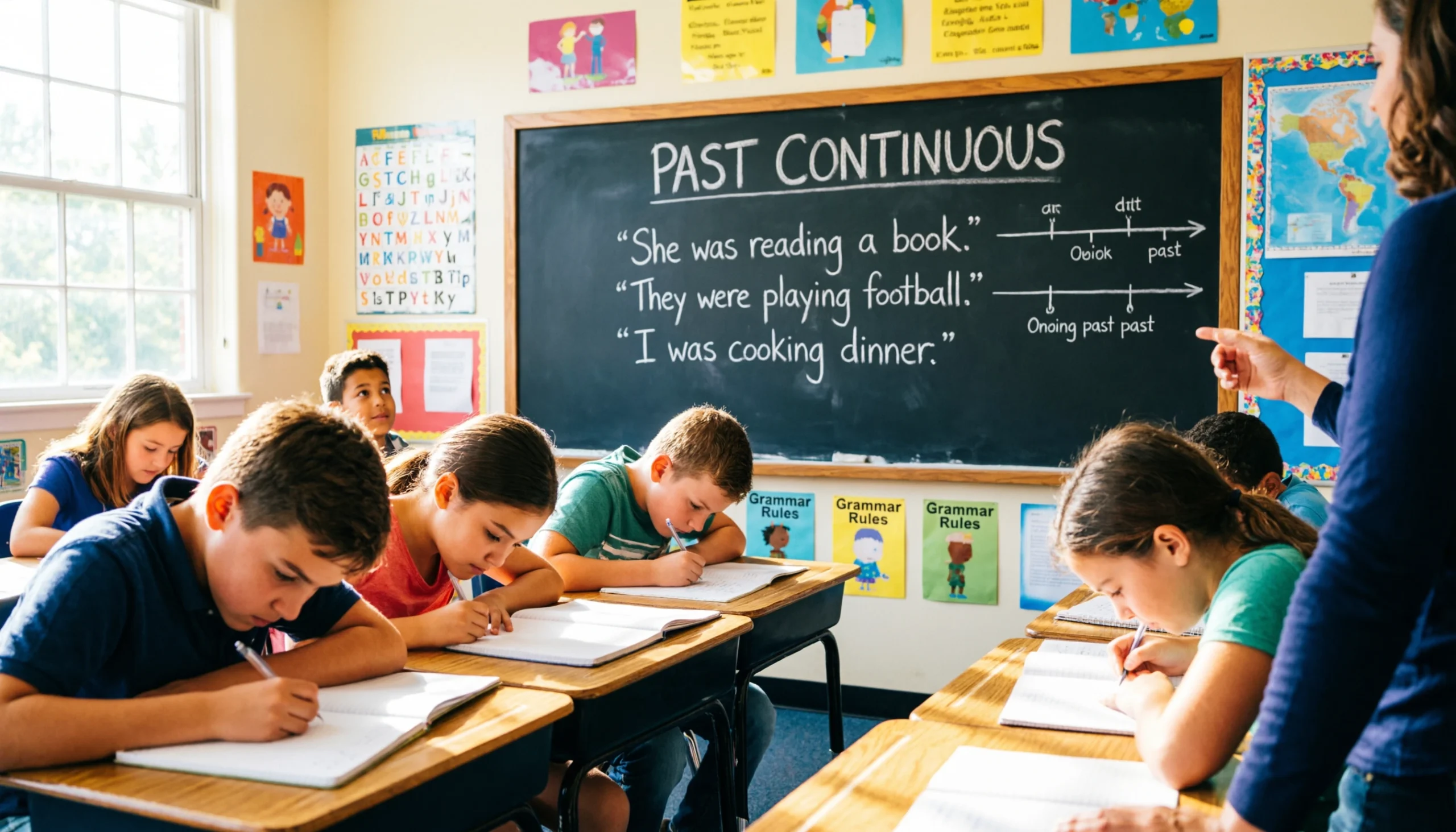 Past Continuous Tense with Examples and Urdu Translation